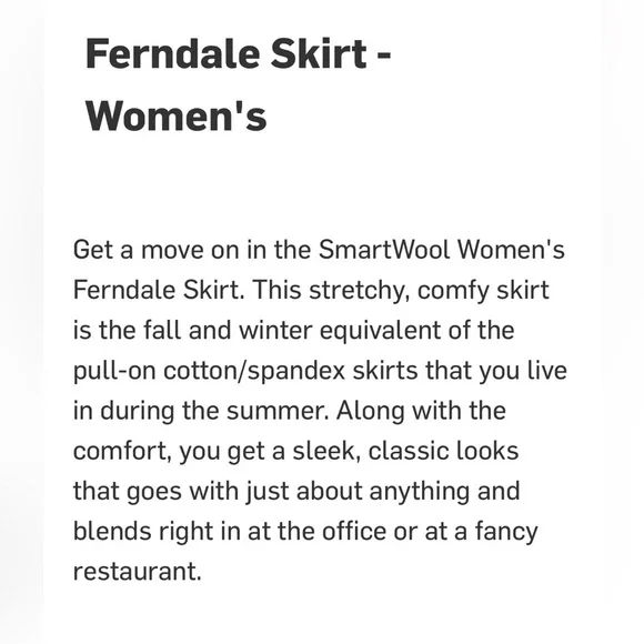 Smartwool Ferndale Charcoal Grey Merino Wool A-Line Skirt Medium - Picture 11 of 14